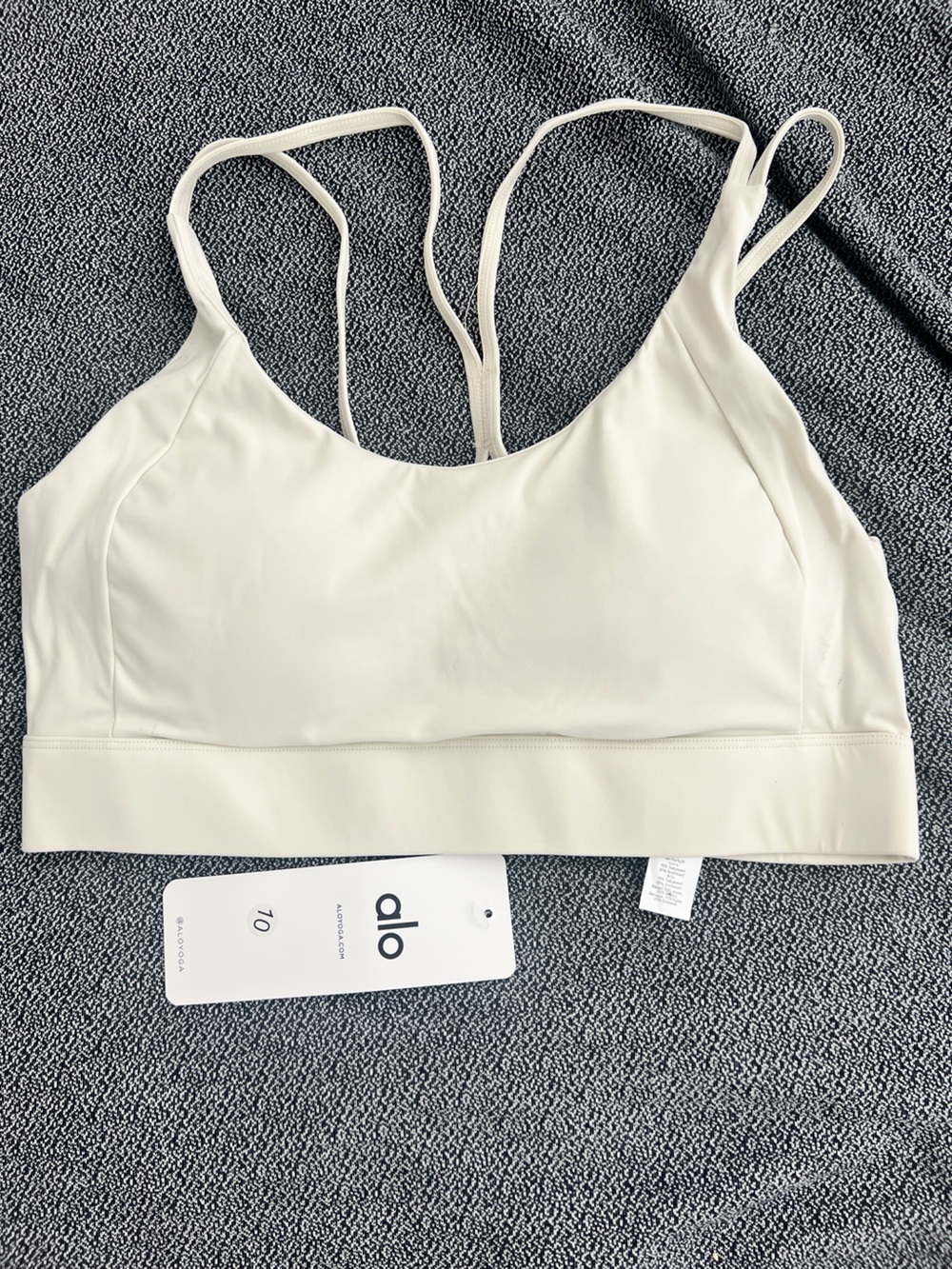 ALO Yoga Ivory Strappy Seamless Bralette